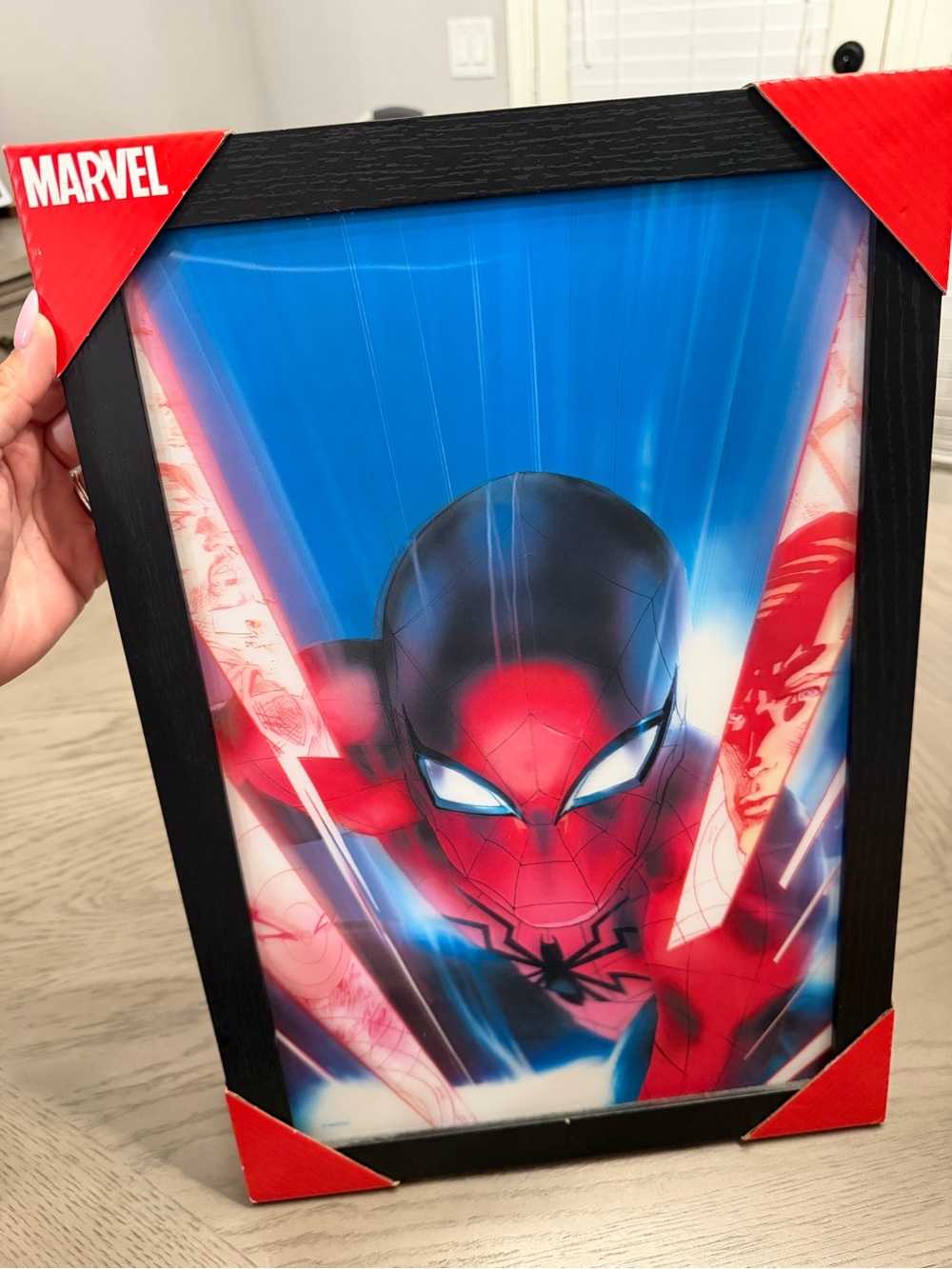 Marvel Spider-Man Action Lenticular Art - Red & Blue